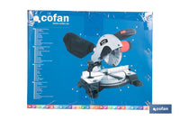 Cofan – Ingletadora a Batería 20V Brushless | Ø185 mm | Corte 105 mm | -45°/+45° | 3200 rpm