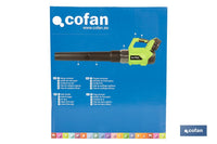 Cofan – Sopladora a Batería 20 V | 2 Velocidades | 22.500 rpm | 32 m/s | Con o sin Batería y Cargador