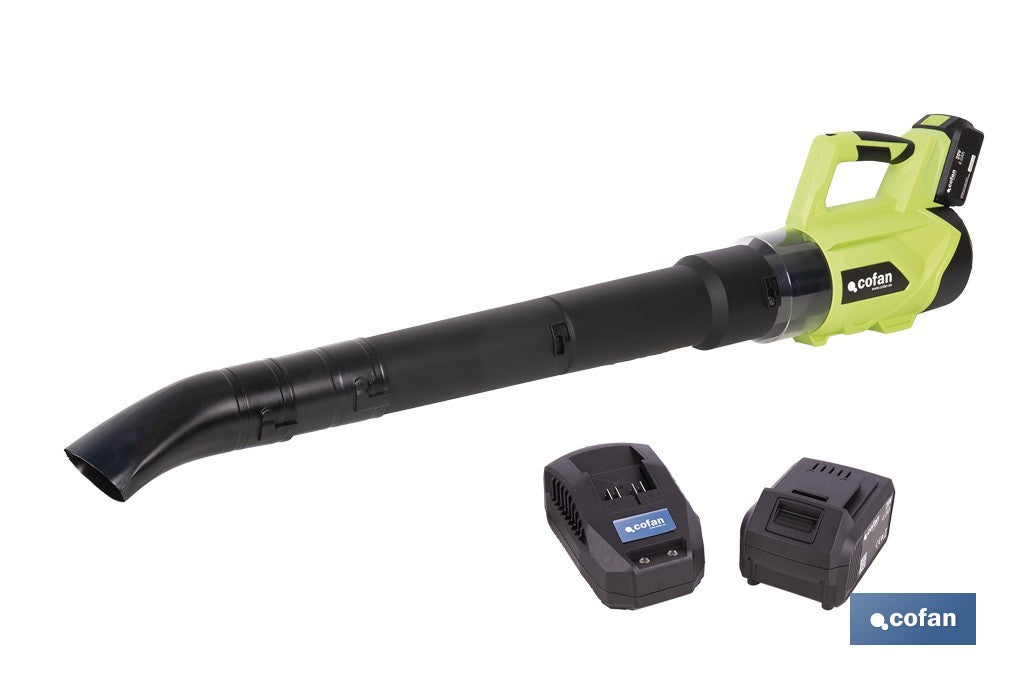 Cofan – Sopladora a Batería 20 V | 2 Velocidades | 22.500 rpm | 32 m/s | Con o sin Batería y Cargador