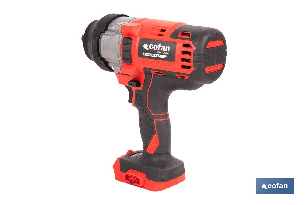 Cofan – Pistola de Impacto 1/2" a Batería 20V Brushless | 1000 Nm | 5 Niveles de Par | Con o sin Batería