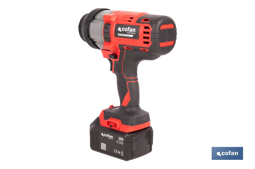 Cofan – Pistola de Impacto 1/2" a Batería 20V Brushless | 1000 Nm | 5 Niveles de Par | Con o sin Batería