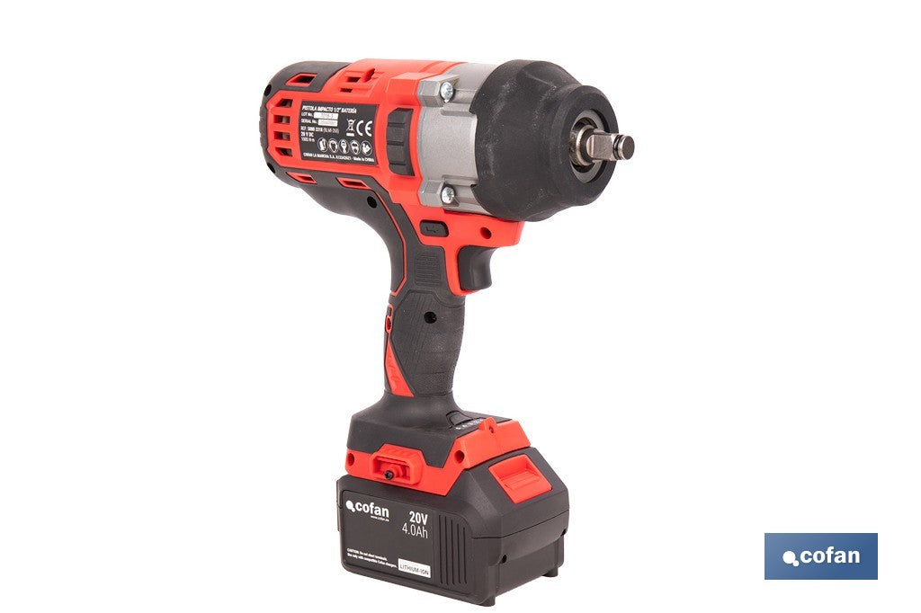 Cofan – Pistola de Impacto 1/2" a Batería 20V Brushless | 1000 Nm | 5 Niveles de Par | Con o sin Batería