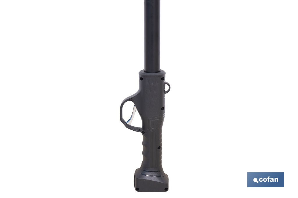 Cofan – Pértiga Extensible para Tijeras de Podar Eléctricas | Ajustable 1,40–2,07 m | Con Correa y Gatillo Ergonómico
