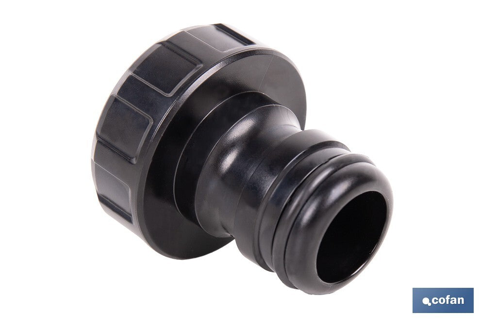 Cofan – Adaptador de Polipropileno con Rosca Hembra de 1" | Antifugas y Resistente | Ideal para Riego y Mangueras