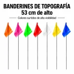 IBRIQO® Banderines Topográficos de Señalización Fluorescentes | 53 cm | Varios Colores - Imagen 5