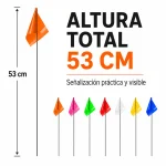 IBRIQO® Banderines Topográficos de Señalización Fluorescentes | 53 cm | Varios Colores - Imagen 4