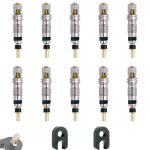 IBRIQO® Kit 10 Obuses Válvula Presta + 2 Llaves para Bicicleta MTB y Road