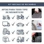 IBRIQO® Pack 25 Mechas de Recambio 6x100mm para Kits Reparación Pinchazos - Imagen 4